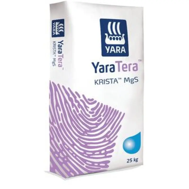 [NUT-00117] Sulfato de Magnésio Solúvel Yara Krista MgS25 kg – Fertilizante para Hidroponia e Fertirrigação (Mg e S)
