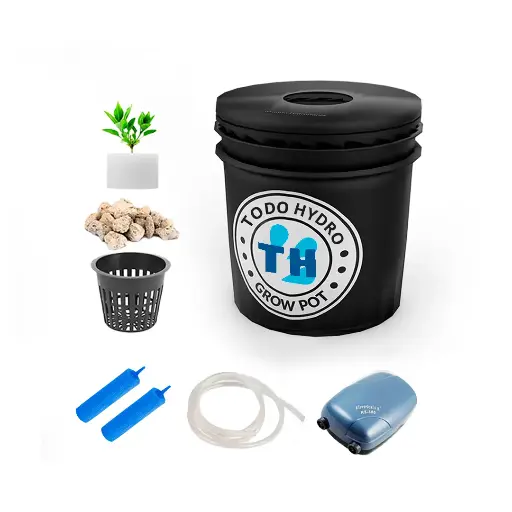 Grow Pot Professional DWC Hydro Bucket Kit com bomba de ar e acessórios